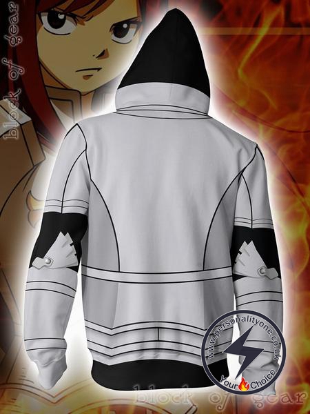 Fairy Tail Erza Scarlet Heart Kreuz Armor Zip Up Hoodie Jacket